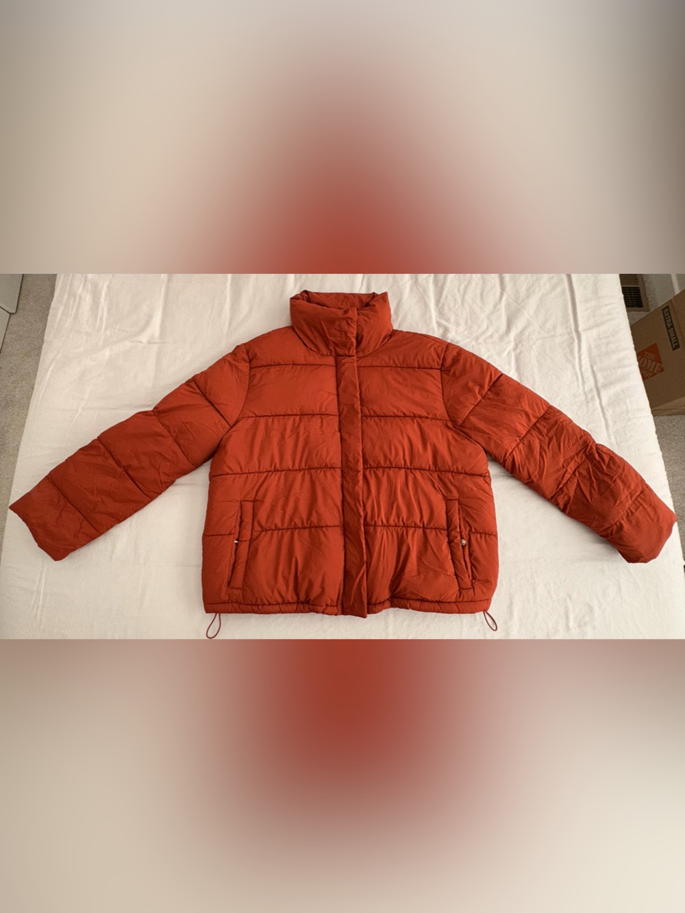 Loft Rust Orange Puffer Coat